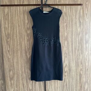 Vintage Cluny By Anthropologie Black Dress With Lace Details